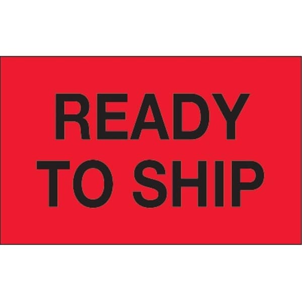 Bondad 1.25 x 2 in. - Ready To Ship Fluorescent Red Labels BO3349900 - main